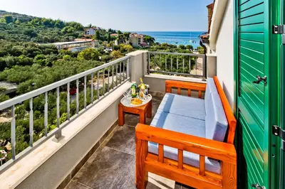 Balkon ili terasa u objektu ISLAND HVAR LUXE Holiday Villa Maslina with Beach
