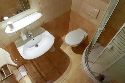 Kupaonica u objektu Sea view Apartment Studio for 2-3 people - close to commodities