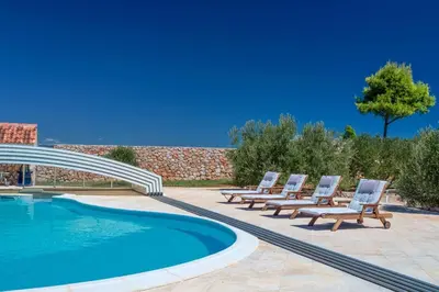 Bazen u objektu Magnificent Hvar Villa 7 Bedrooms Villa Lambik Beautiful Sea Views ili u blizini