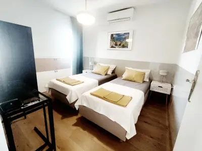 Krevet ili kreveti u jedinici u objektu Apartment ROSE, CLOSE TO THE BEACH
