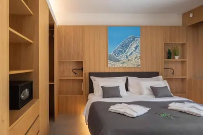 Krevet ili kreveti u jedinici u objektu Wind Rose Wellness Villas, Villa Maestral