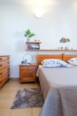Krevet ili kreveti u jedinici u objektu Beach front apartment Wojtek