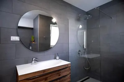 Kupaonica u objektu Exclusive Seafront Suite with jacuzzi