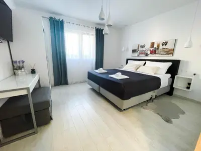 Krevet ili kreveti u jedinici u objektu Villa Franko Baška Voda