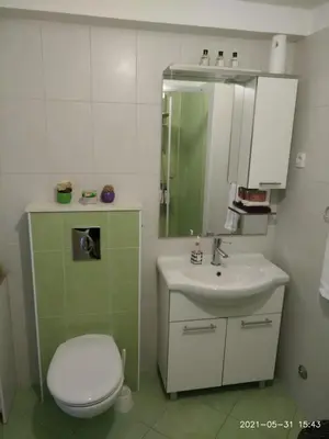 Kupaonica u objektu Private Pool and Sea View Apartment