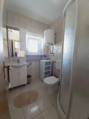 Kupaonica u objektu Apartment in Povlja with sea view, balcony, air conditioning WiFi 4936-1 -2 -3