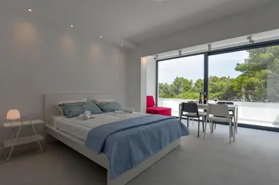 Krevet ili kreveti u jedinici u objektu Lazaneo Seafront Apartments, Jelsa Hvar
