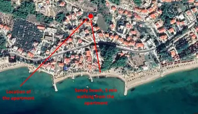 Tlocrt objekta A3 - apt w patio 3 min walking from the beach