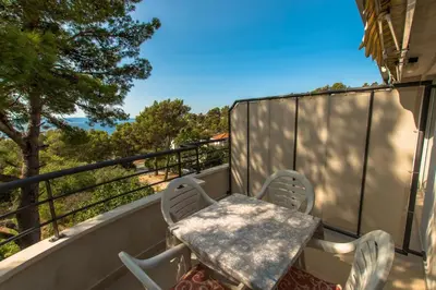 Balkon ili terasa u objektu Sea View Apartments Borie