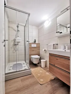 Kupaonica u objektu Modern flat in Omiš, with terrace and views, 80m²