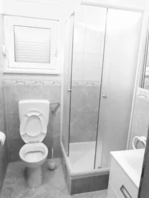 Kupaonica u objektu Apartment in Duce with sea view, balcony, air conditioning, WiFi 5060-1