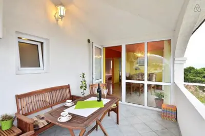 Balkon ili terasa u objektu Apartment in Duce with sea view, terrace, air conditioning, WiFi 5063-1