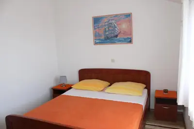 Krevet ili kreveti u jedinici u objektu Apartment in Duce with sea view, balcony, air conditioning, W-LAN 5067-4