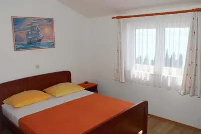 Krevet ili kreveti u jedinici u objektu Apartment in Duce with sea view, balcony, air conditioning, W-LAN 5067-4