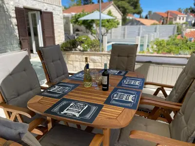 Tlocrt objekta Villa Beach House Sumartin with Heated Pool
