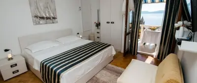 Krevet ili kreveti u jedinici u objektu Studio apartment in Pisak with sea view, balcony, air conditioning, WiFi 3340-2