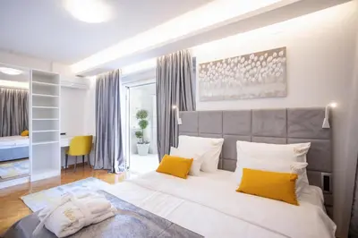 Krevet ili kreveti u jedinici u objektu Elais Luxury Residence