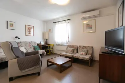 TV i/ili zabavni centar u objektu Apartman Silna your new home with terrace and garden