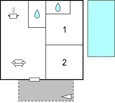 Tlocrt objekta Apartment Radobiljska Cesta Iii