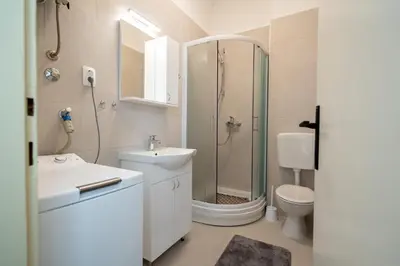 Kupaonica u objektu Seafront apartment Marina