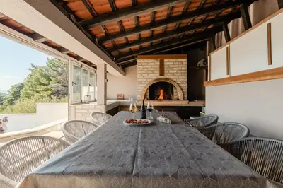 Tlocrt objekta Apartman Traper with sea view and private pool