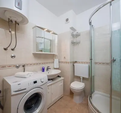 Kupaonica u objektu Seaview Apartment Marita
