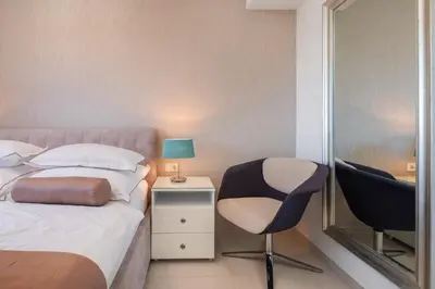 Krevet ili kreveti u jedinici u objektu A&D Deluxe Penthouse Apartment Dani