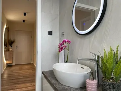 Kupaonica u objektu Apartment Linda with panoramic sea view