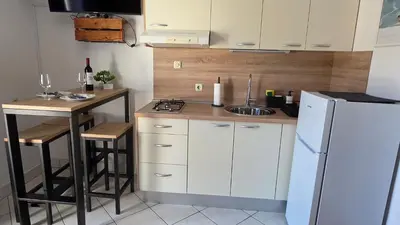 Kuhinja ili čajna kuhinja u objektu Studio apartmani Lea i Lovro