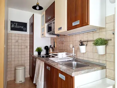 Kuhinja ili čajna kuhinja u objektu Apartment Megi in Supetar historical core