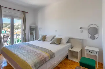 Krevet ili kreveti u jedinici u objektu Apartments Luksa - ZF Hvar