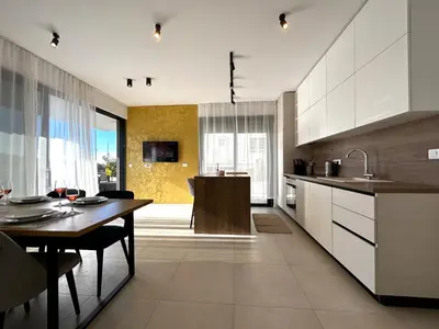 Kuhinja ili čajna kuhinja u objektu Sandi Hvar Apartments