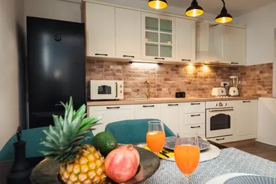 Kuhinja ili čajna kuhinja u objektu Amfora Maris Apartment