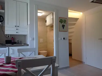 Kuhinja ili čajna kuhinja u objektu Heritage Apartments Kyra & Fox in Pitve, Hvar