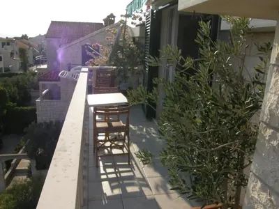 Balkon ili terasa u objektu 3416-3 Apartment in Bol with sea view, balcony, air conditioning, WiFi