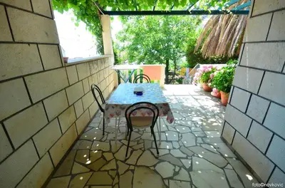 Popločani dio dvorišta ili vanjski dio objekta Apartment in Bol with sea view, terrace, air conditioning,WiFi 3634-2