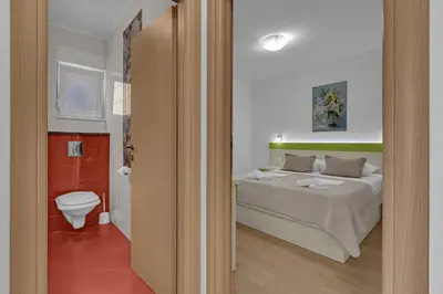 Krevet ili kreveti u jedinici u objektu Apartmani Podest