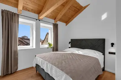 Krevet ili kreveti u jedinici u objektu Apartment Vise - Old Town Center, Stone Terrace