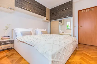 Krevet ili kreveti u jedinici u objektu Beachfront apartment