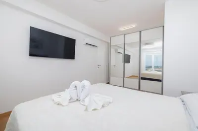 Krevet ili kreveti u jedinici u objektu LuSi Apartman Makarska