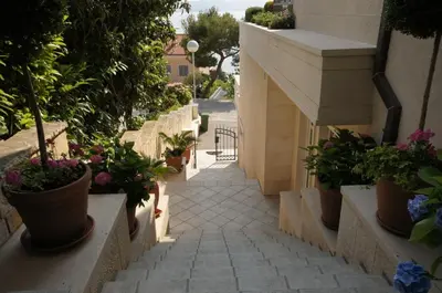 Tlocrt objekta Studio apartment in Brela with a sea view, terrace, air conditioning, WiFi 201-3