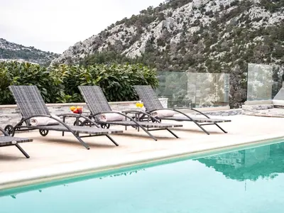 Tlocrt objekta Elegant Hvar town villa with pool
