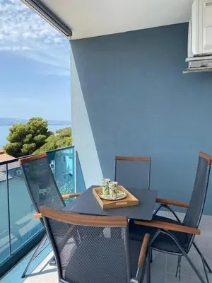 Balkon ili terasa u objektu Apartment in Lokva Rogoznica with sea view, balcony, air conditioning, WiFi 5118-6