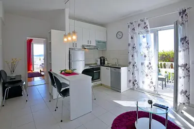 Kuhinja ili čajna kuhinja u objektu Sunset apartments