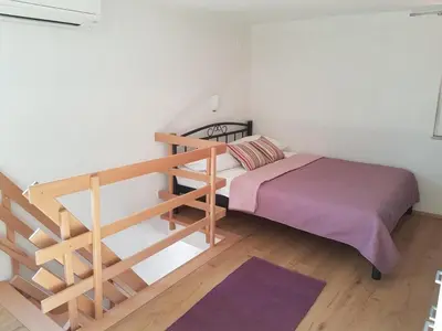 Krevet ili kreveti u jedinici u objektu Holiday home in Milna with terrace, air conditioning, WiFi, washing machine 5123-1
