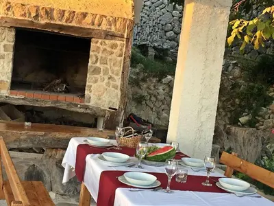Pića u objektu Holiday house in Sumpetar Jesenice with sea view, terrace, air conditioning, WiFi 5133-1