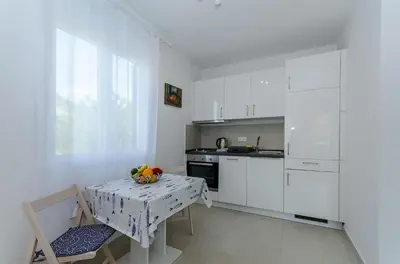 Kuhinja ili čajna kuhinja u objektu Apartments Pleasures