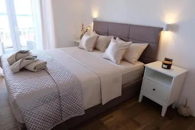 Krevet ili kreveti u jedinici u objektu Hvar Top View Luxury room