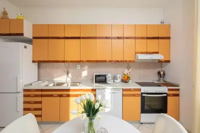 Kuhinja ili čajna kuhinja u objektu Déjà Blue Apartment
