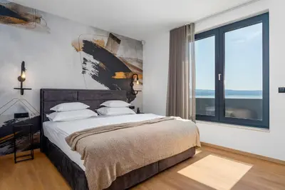 Krevet ili kreveti u jedinici u objektu Villa Loma, Brzet, Omiš